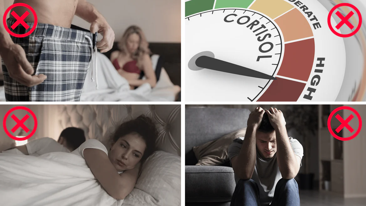 Common struggles men face — performance anxiety, stress, intimacy issues